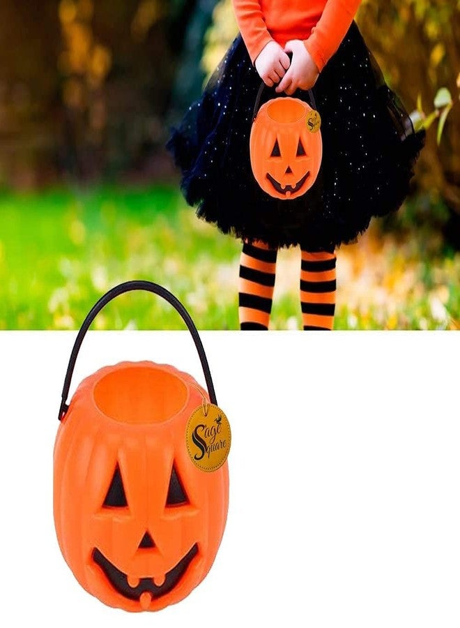 سايج سكوير سلة حلوى على شكل يقطينة صغيرة الحجم للأطفال من سيج سكوير، مناسبة للمناسبات، والحفلات التنكرية، والهالوين، والحفلات التنكرية، والحفلات ذات الطابع الخاص، والمسابقات، والعروض المسرحية (عبوة من 3 قطع) - Image 2